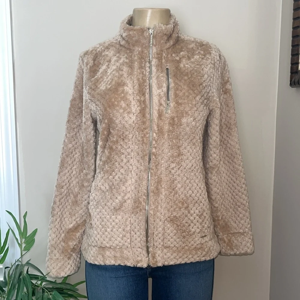 Small Womens Calvin Klein Zip-Up Fleece Dressier Jacket - Picture 4 of 11